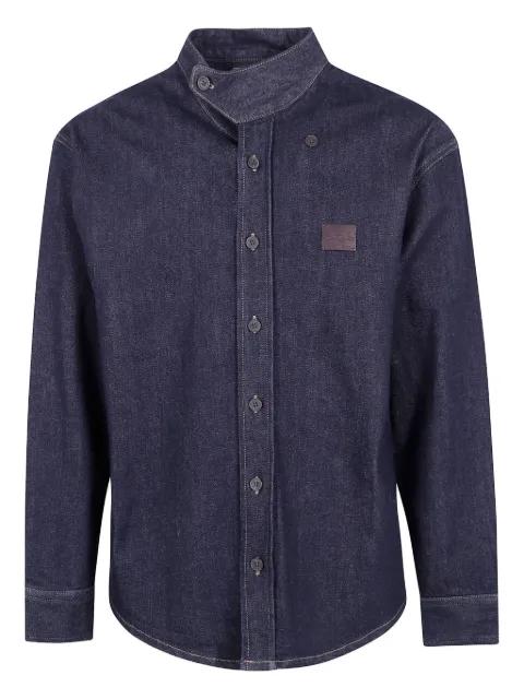 stand-collar denim shirt by EMPORIO ARMANI