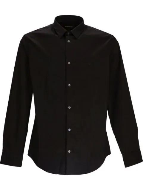 stretch-fit button-up shirt by EMPORIO ARMANI