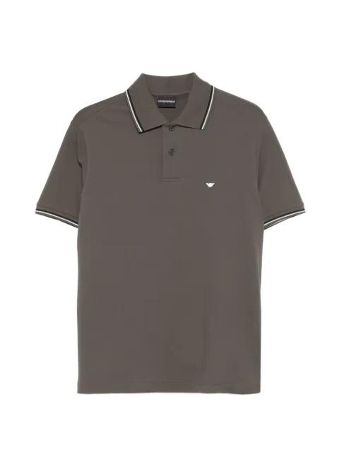 stripe-trim polo shirt by EMPORIO ARMANI