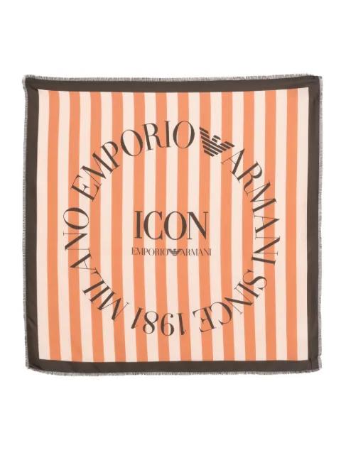 striped fringed scarf by EMPORIO ARMANI