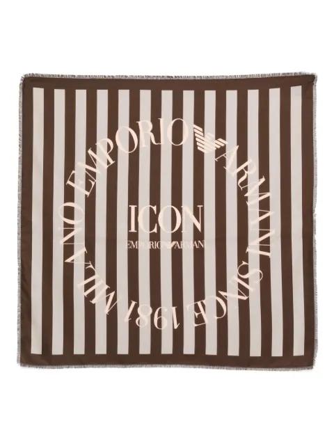 striped fringed scarf by EMPORIO ARMANI