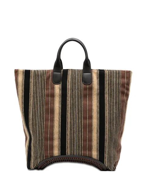 striped-pattern tote bag by EMPORIO ARMANI