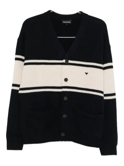 striped wool cardigan by EMPORIO ARMANI