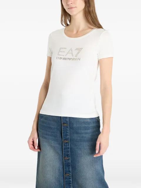 stud-embellished logo T-shirt by EMPORIO ARMANI
