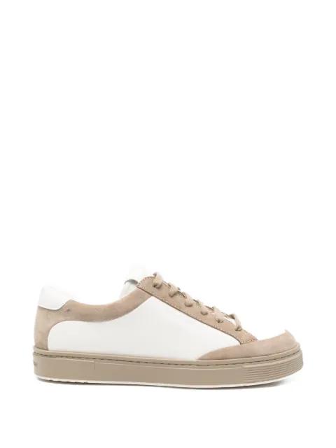 suede-panel sneakers by EMPORIO ARMANI