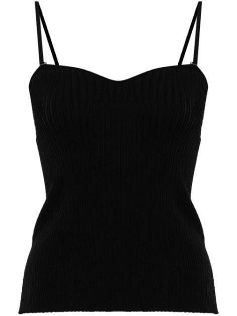 sweetheart-neck ribbed tank top by EMPORIO ARMANI
