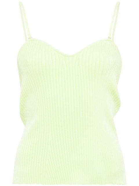 sweetheart-neck ribbed tank top by EMPORIO ARMANI