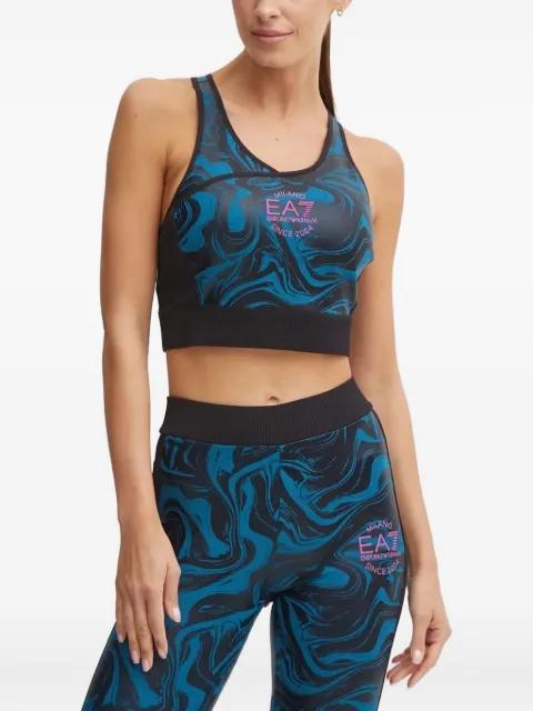 swirl-print sports bra by EMPORIO ARMANI