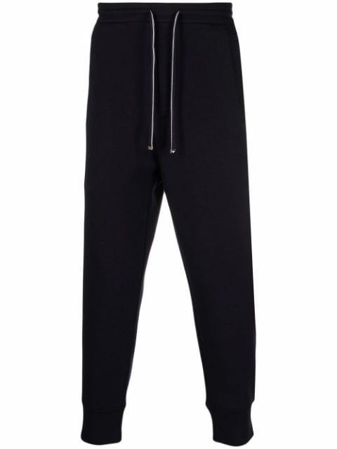 tapered-leg solid trackpants by EMPORIO ARMANI