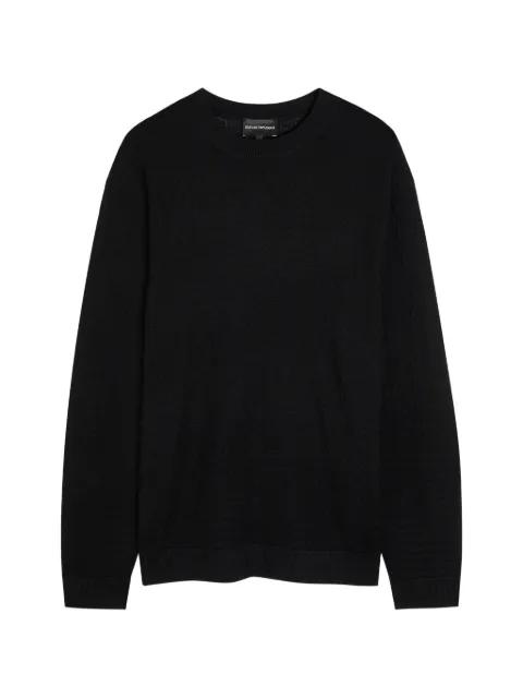 textured crew-neck knitwear by EMPORIO ARMANI