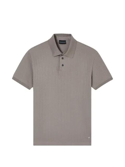 textured polo T-shirt by EMPORIO ARMANI