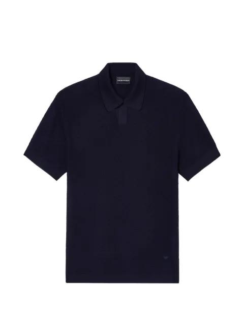 textured polo pullover by EMPORIO ARMANI