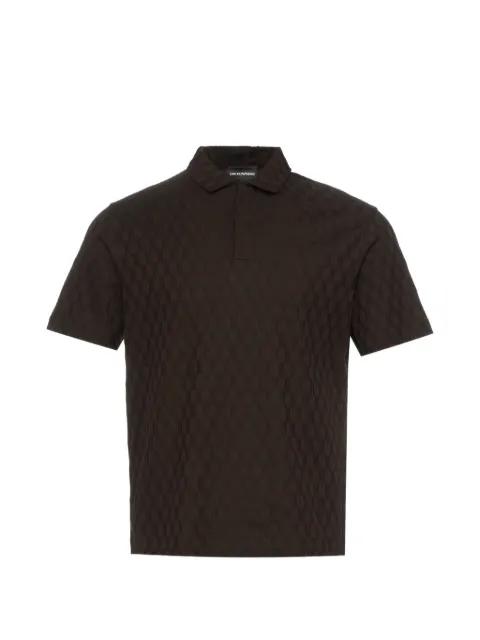 textured polo shirt by EMPORIO ARMANI