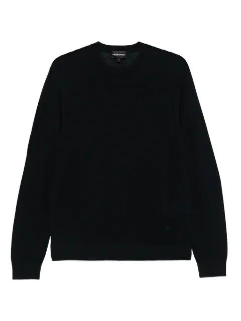 textured round-neck sweater by EMPORIO ARMANI