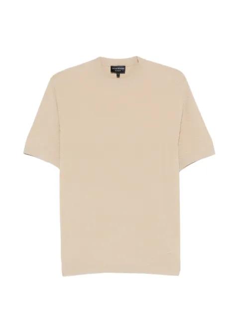 textured short-sleeve T-shirt by EMPORIO ARMANI