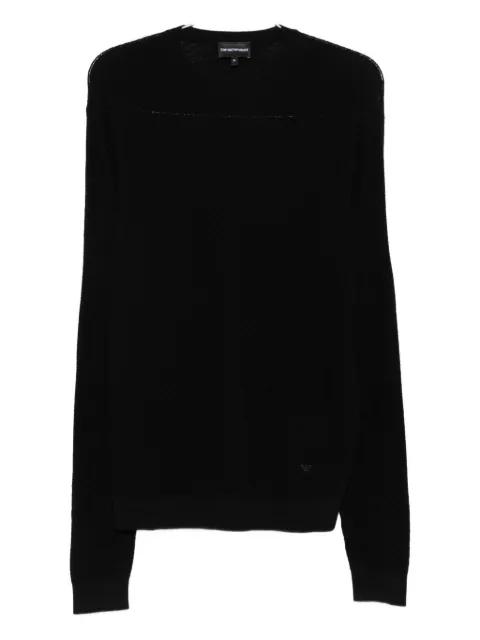 textured wool sweater by EMPORIO ARMANI