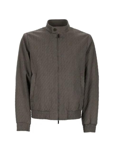 textured zip-up jacket by EMPORIO ARMANI