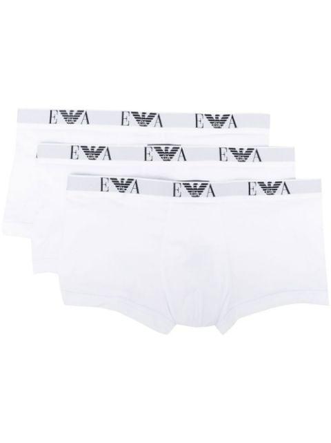 three-pack logo-band boxers by EMPORIO ARMANI
