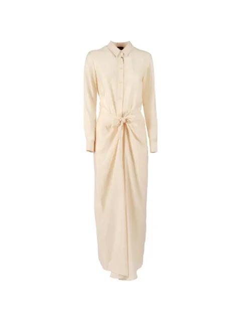tie-front midi dress by EMPORIO ARMANI