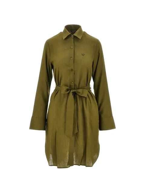 tie-waist shirt dress by EMPORIO ARMANI