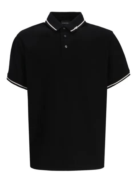 tipped-collar cotton polo shirt by EMPORIO ARMANI