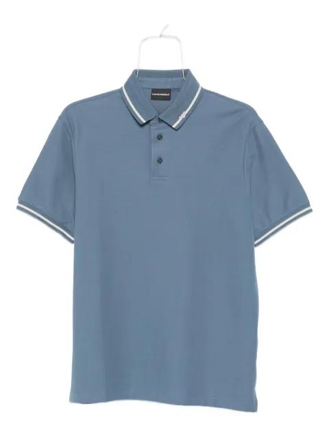 tipped-collar cotton polo shirt by EMPORIO ARMANI