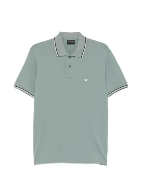 tipped cotton polo shirt by EMPORIO ARMANI