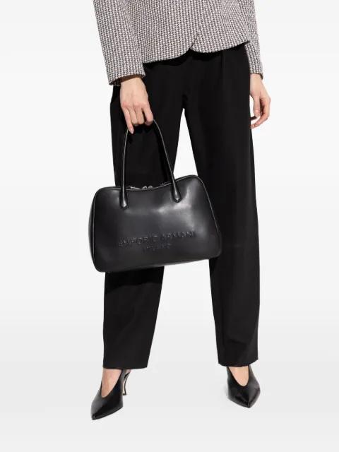 top-handle embossed tote bag by EMPORIO ARMANI