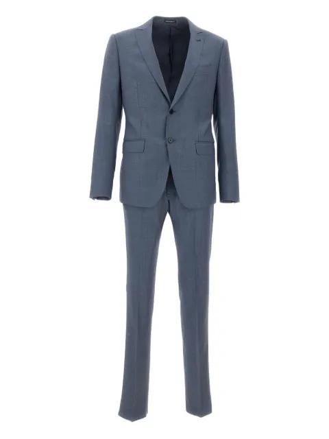 two-button peaked-lapels single-breasted suit by EMPORIO ARMANI