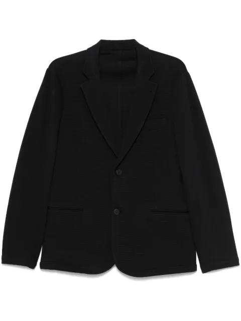 waffle-jersey single-breasted blazer by EMPORIO ARMANI