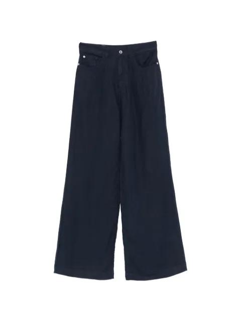 wide-leg linen trousers by EMPORIO ARMANI