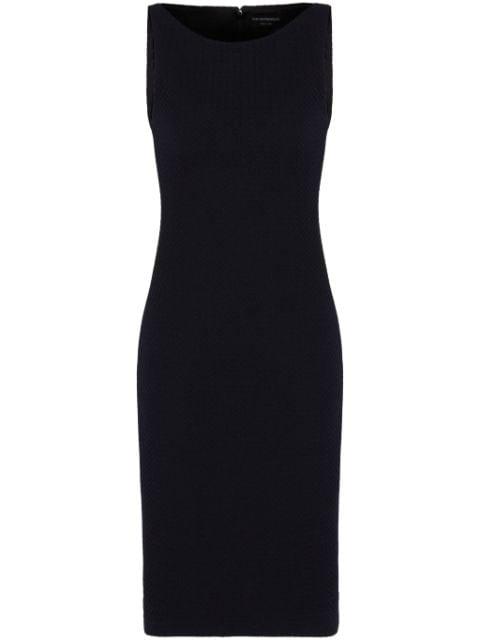zigzag knit tube dress by EMPORIO ARMANI