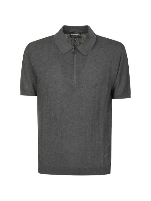 zip cotton polo shirt by EMPORIO ARMANI