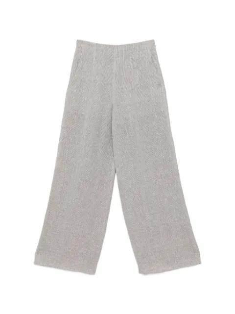 zip-fastening wide-leg trousers by EMPORIO ARMANI
