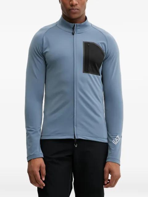 zip-up chest-pocket sweatshirt by EMPORIO ARMANI