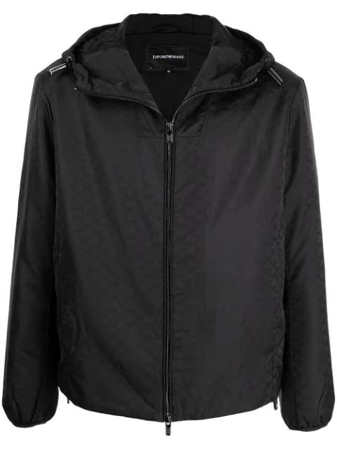 zip-up hoodied jacket by EMPORIO ARMANI