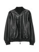 zip-up leather jacket by EMPORIO ARMANI