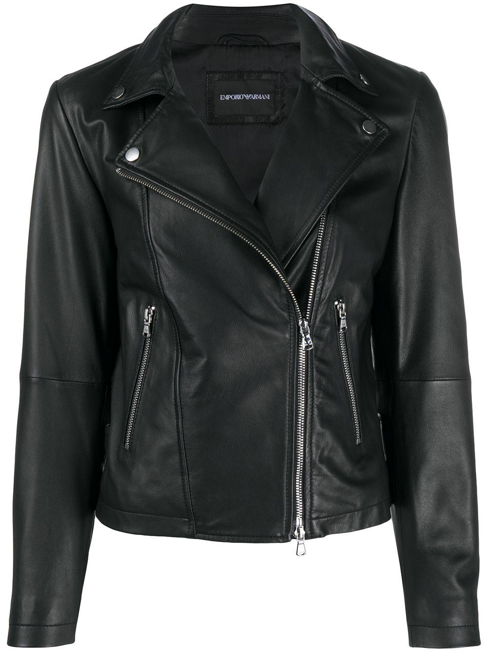zipped biker jacket by EMPORIO ARMANI