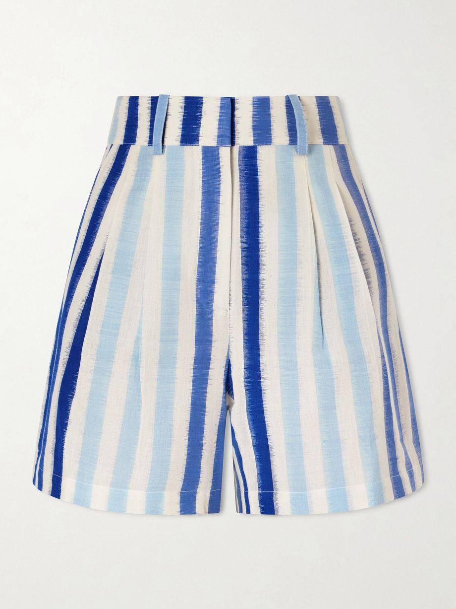 Beatrice Ikat striped cotton shorts by EMPORIO SIRENUSE