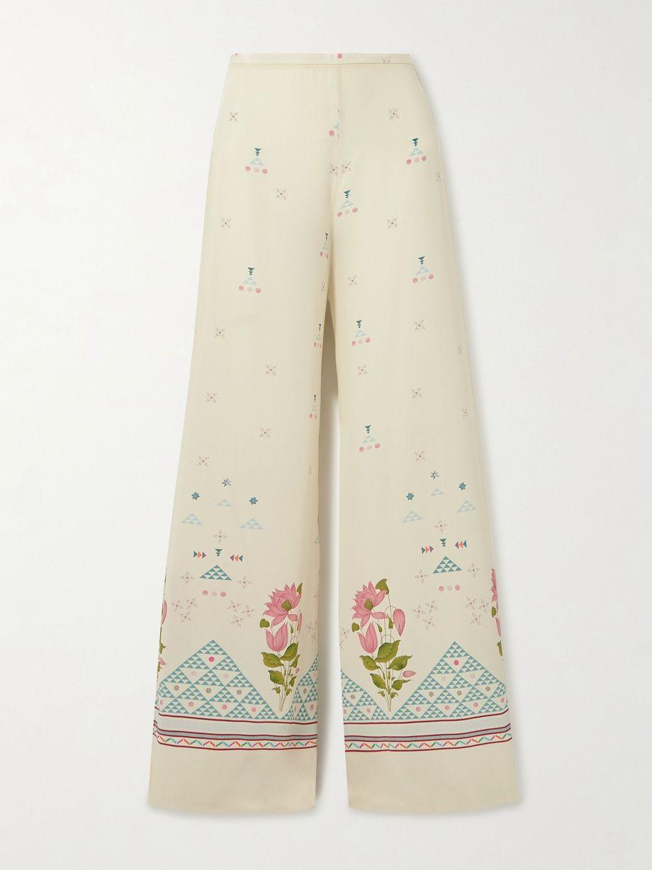 Blair printed silk wide-leg pants by EMPORIO SIRENUSE