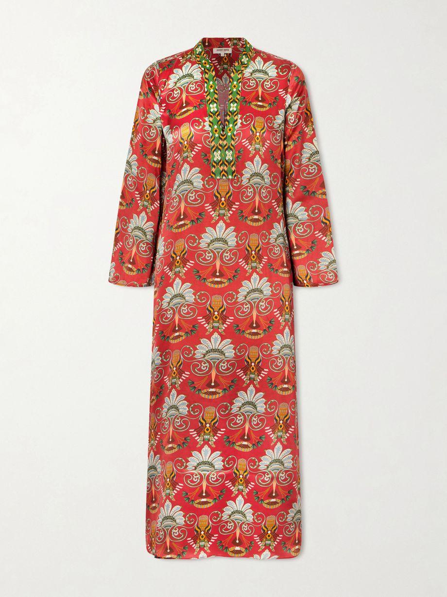 Jenna printed silk midi dress by EMPORIO SIRENUSE