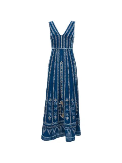 Nellie embroidered sleeveless dress by EMPORIO SIRENUSE