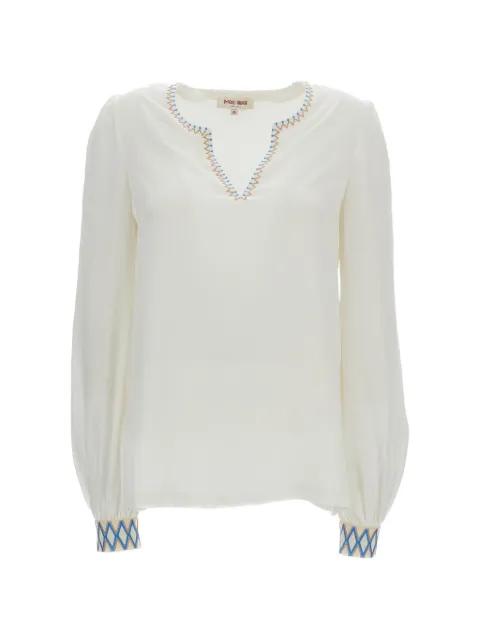 Vera embroidered silk blouse by EMPORIO SIRENUSE