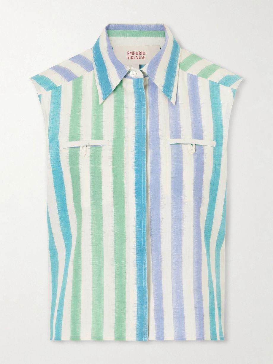 Ylenia Ikat striped cotton shirt by EMPORIO SIRENUSE