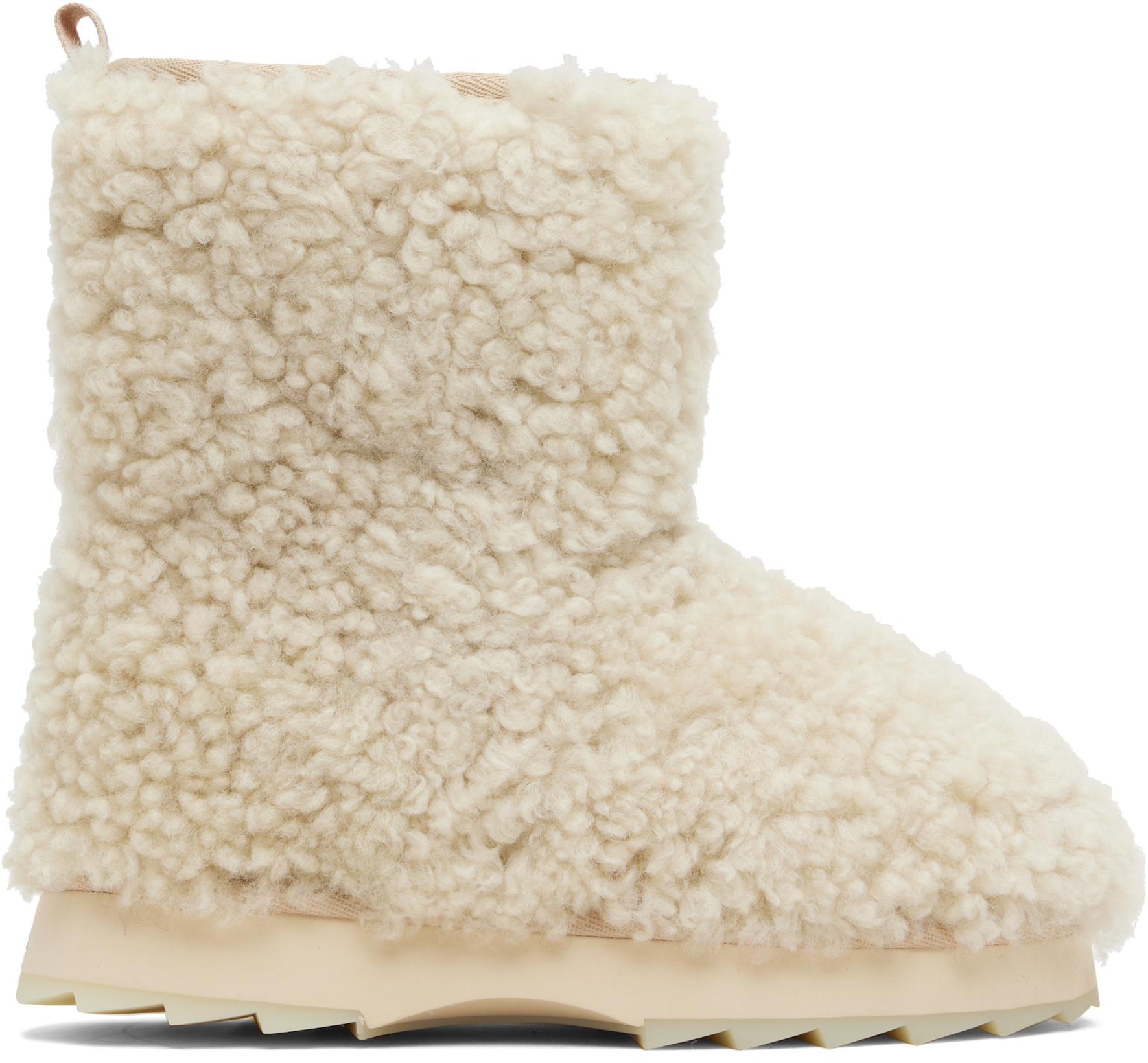 Off-White Sharky Low Teddy Boots by EMU AUSTRALIA