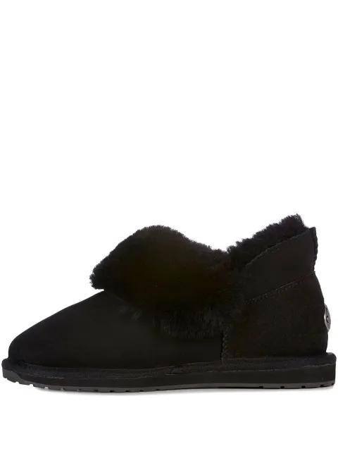 sheepskin fur-trimmed slippers by EMU AUSTRALIA