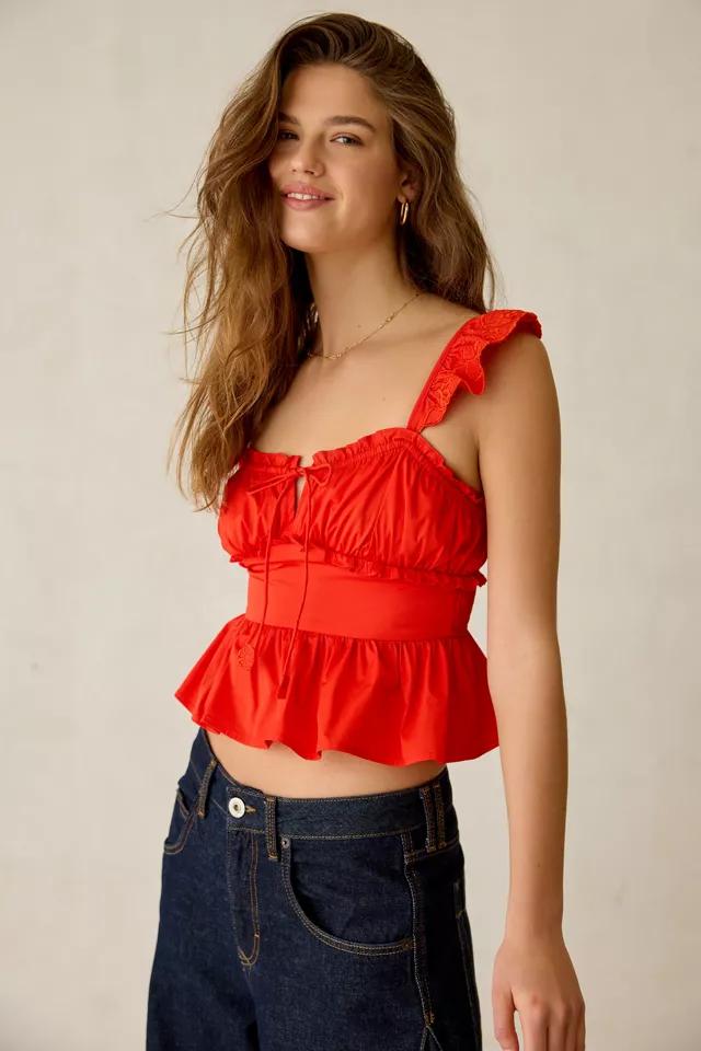 En Saison Emerson Flutter Sleeve Peplum Top by EN SAISON