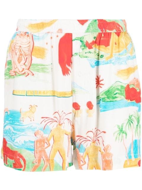 Far Away Places printed shorts by ENDLESS JOY