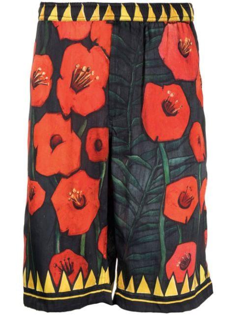 floral-print silk shorts by ENDLESS JOY