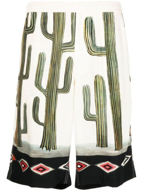 graphic-print rayon shorts by ENDLESS JOY